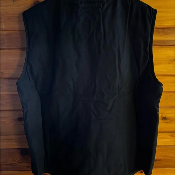 Black Quilted-Lined Men's Vest - Picture 2 of 2